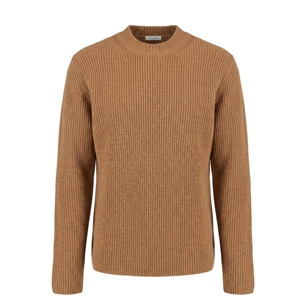 Malo Brauner Pullover aus Wolle für Männer