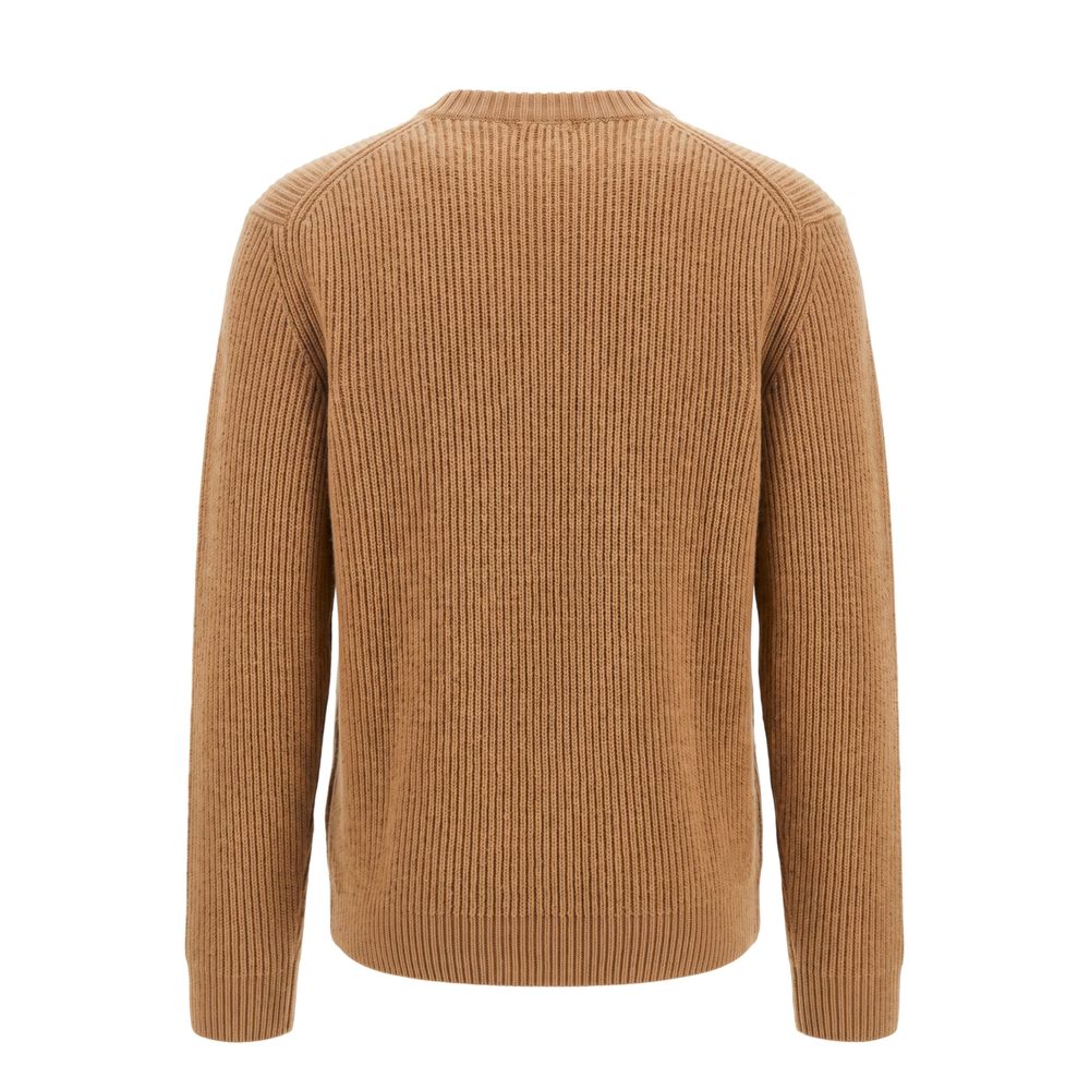 Malo Brauner Pullover aus Wolle für Männer