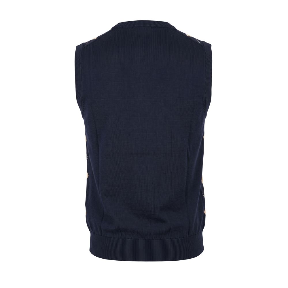 Malo Blauer Baumwollpullover für Herren