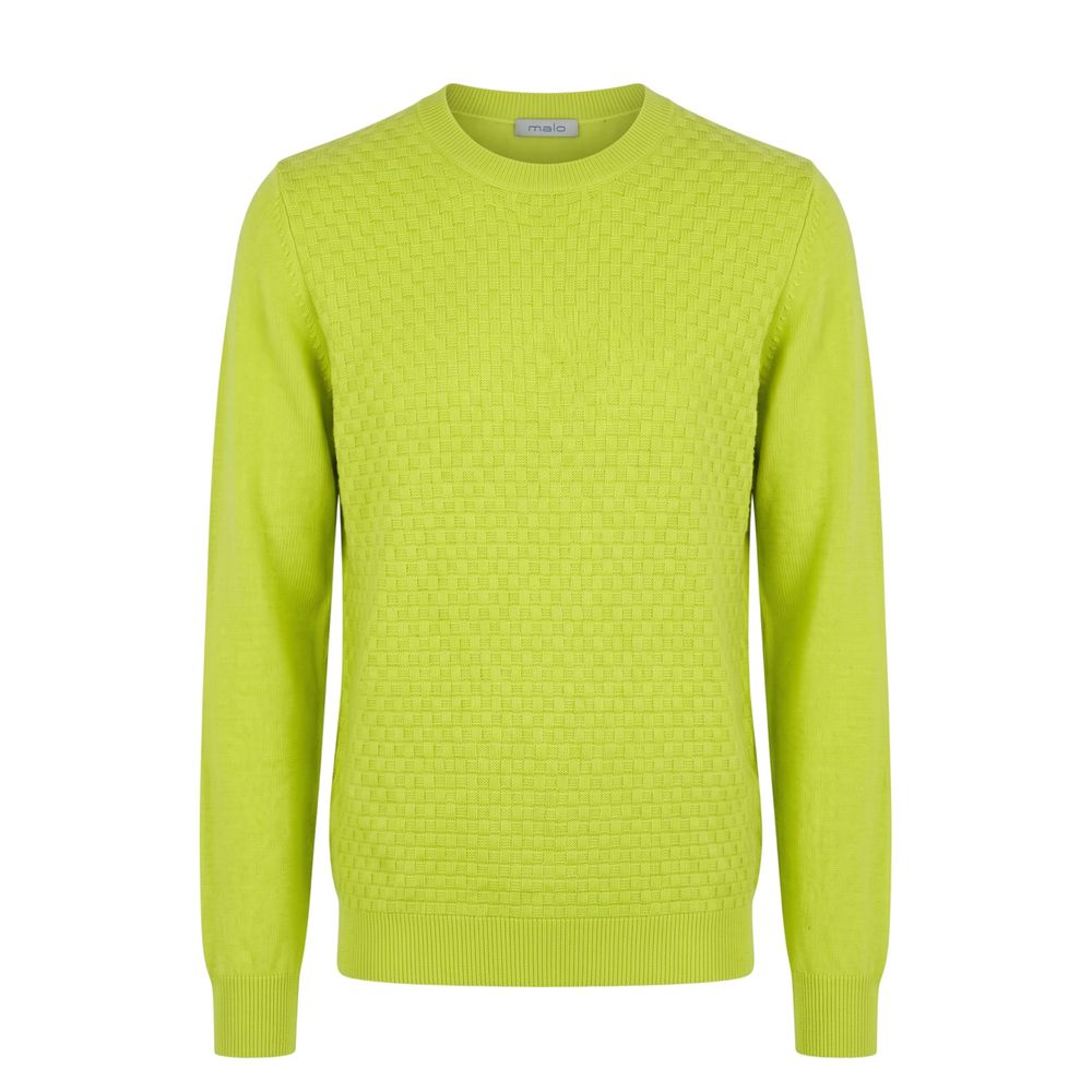 Malo Grüner Pullover aus Wolle für Männer