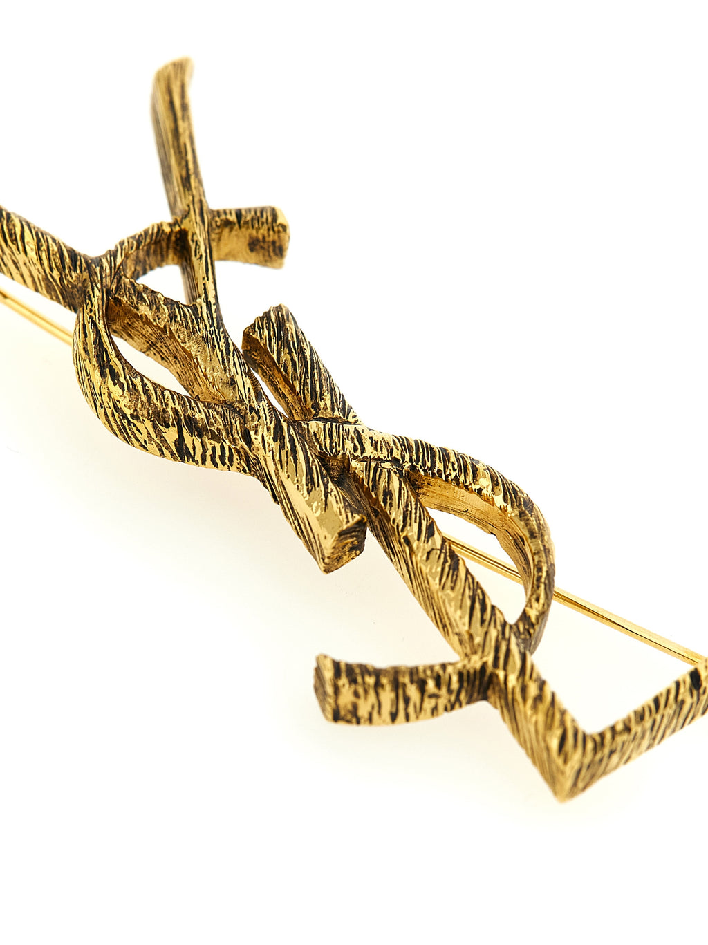 Saint Laurent Gold Messing-Brosche