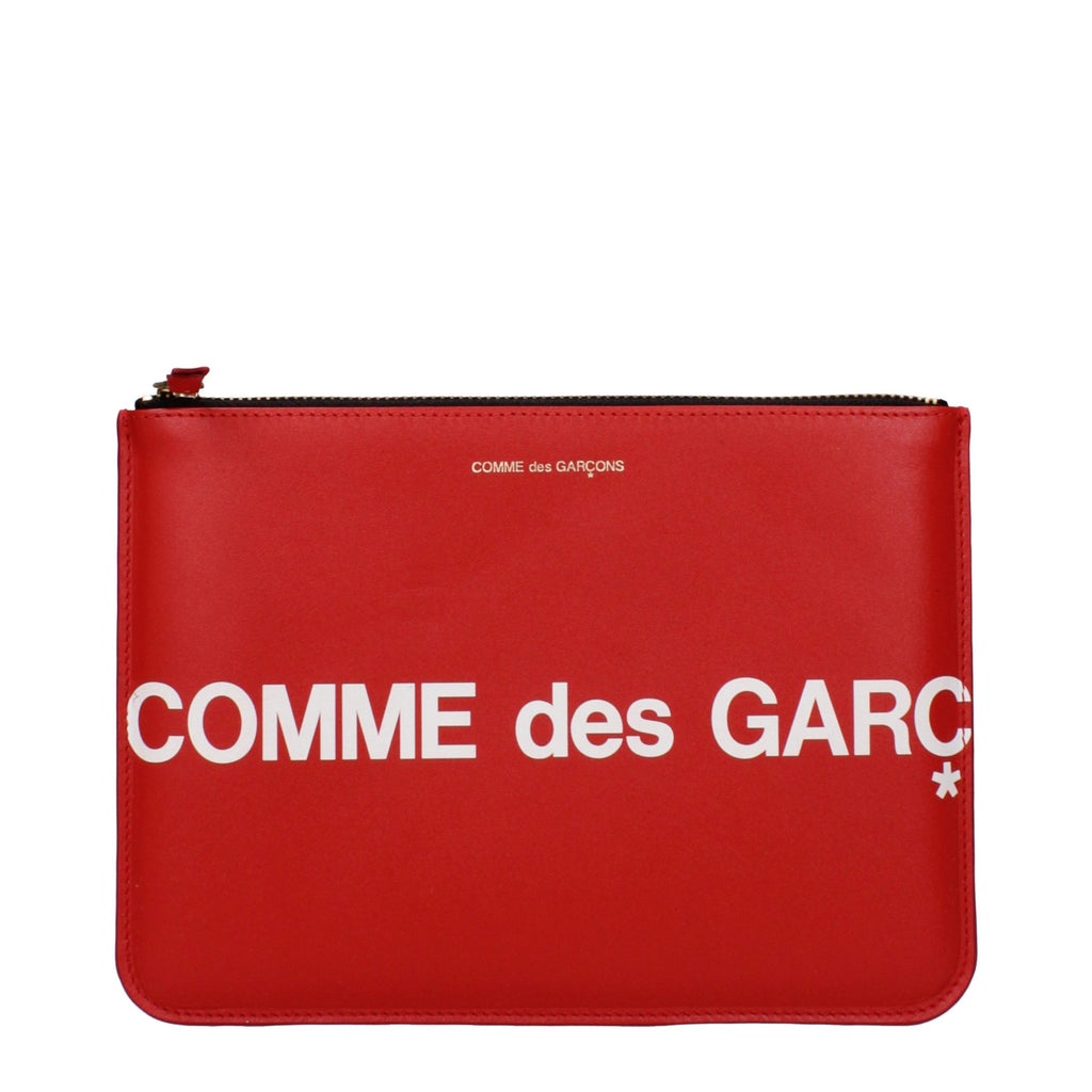 Comme Des Garçons Rote Leder-Clutch