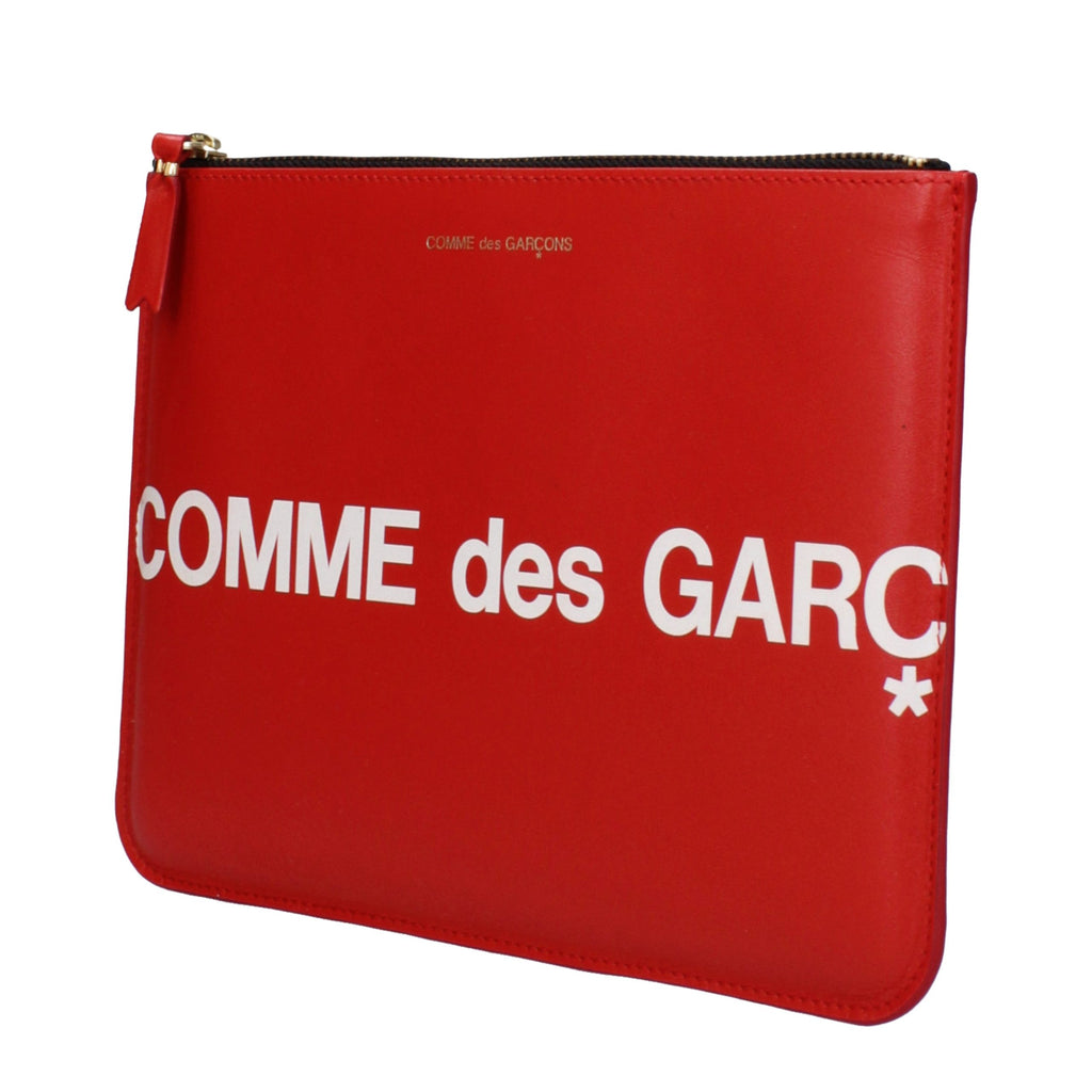 Comme Des Garçons Rote Leder-Clutch