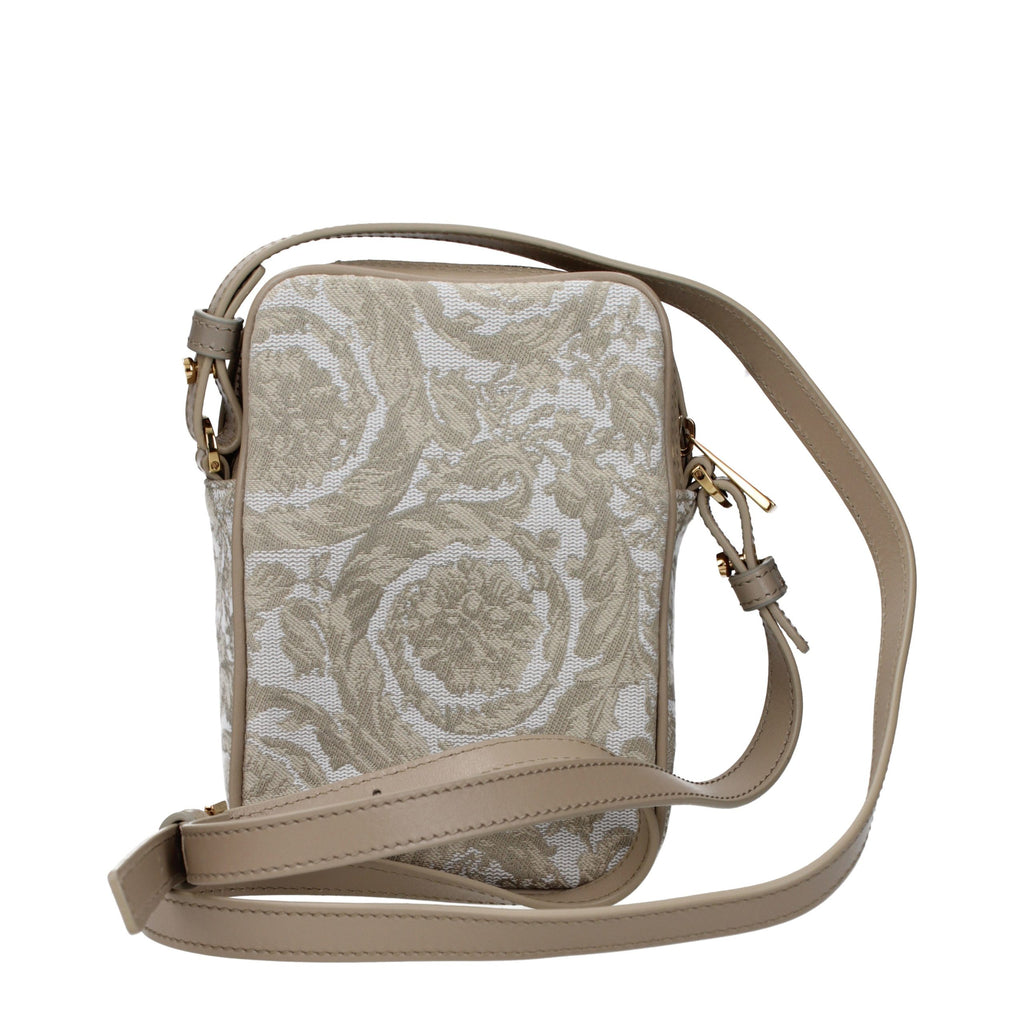Versace Beige Stoff-Umhängetasche