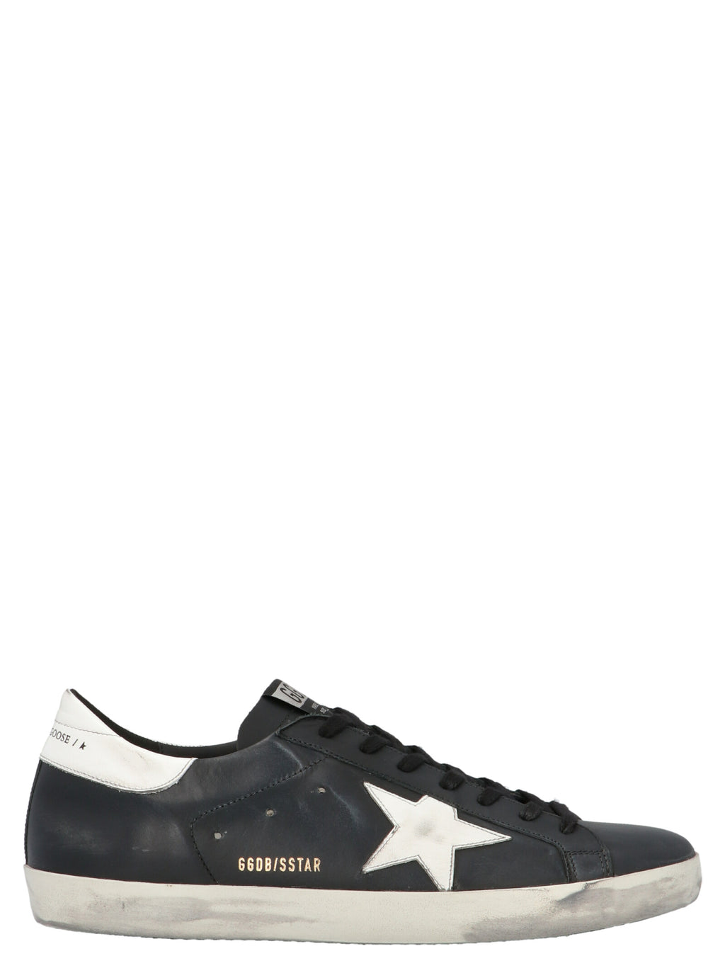 Golden Goose Schwarze Low-Top-Sneaker aus Rindsleder