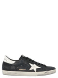 Golden Goose Schwarze Low-Top-Sneaker aus Rindsleder