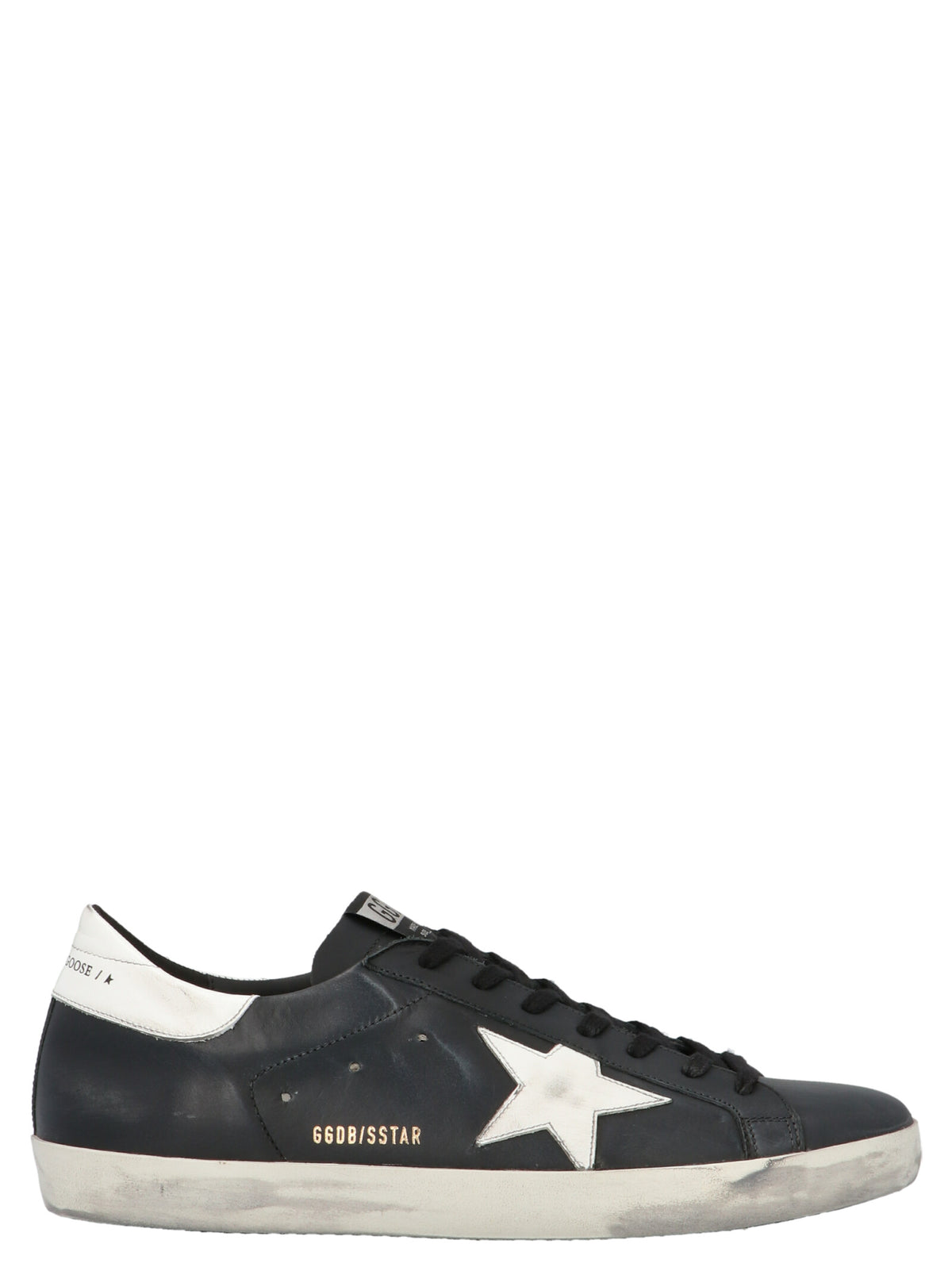 Golden Goose Schwarze Low-Top-Sneaker aus Rindsleder