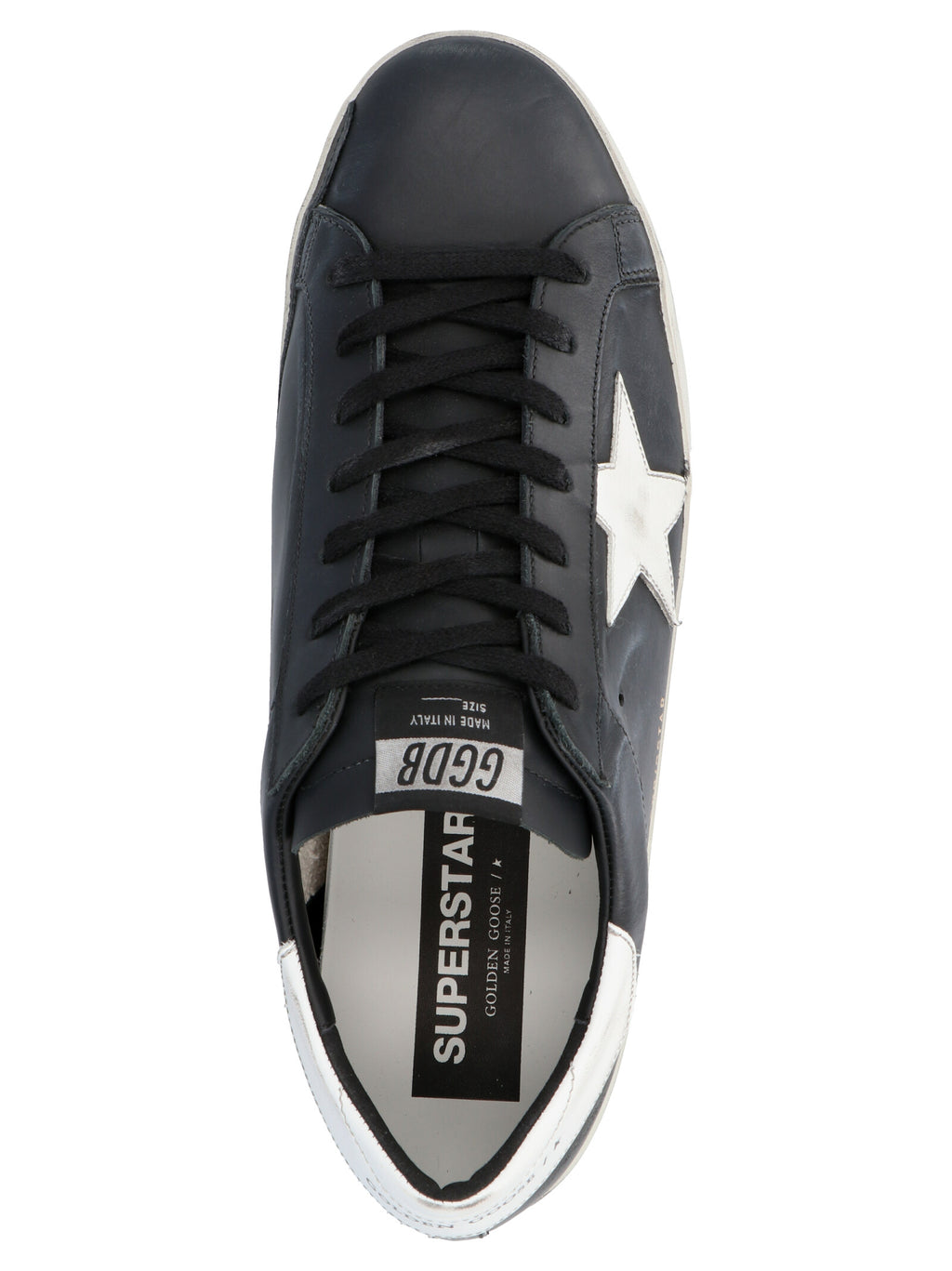 Golden Goose Schwarze Low-Top-Sneaker aus Rindsleder