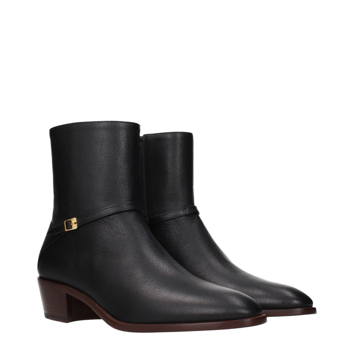 Valentino Garavani Schwarze Leder-Stiefeletten