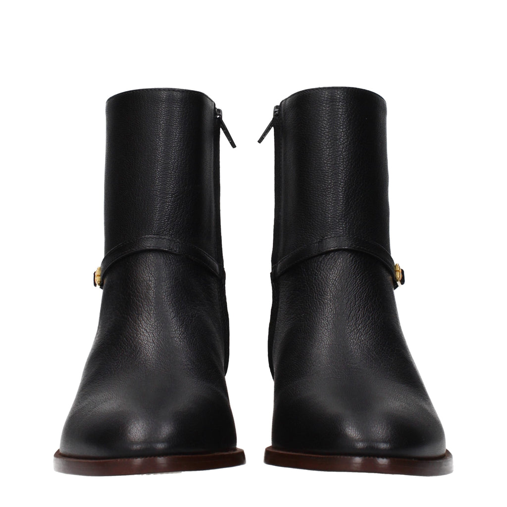 Valentino Garavani Schwarze Leder-Stiefeletten