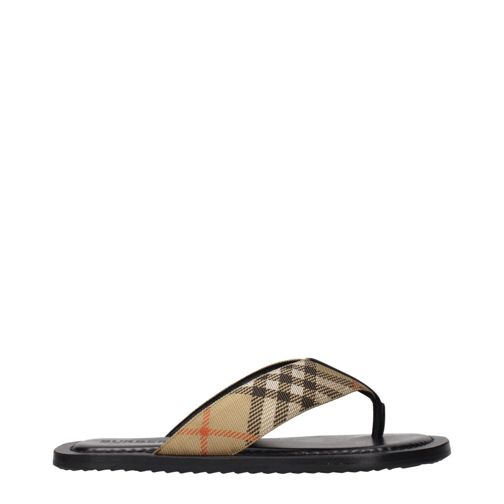 Burberry Beige Stoff-Flip-Flops