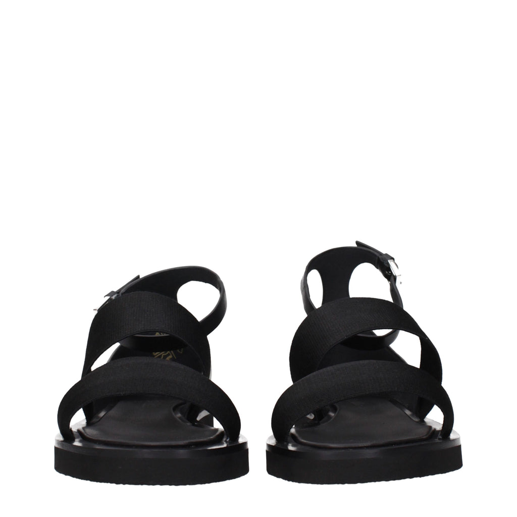 Max Mara Schwarze Sandalen aus Stoff