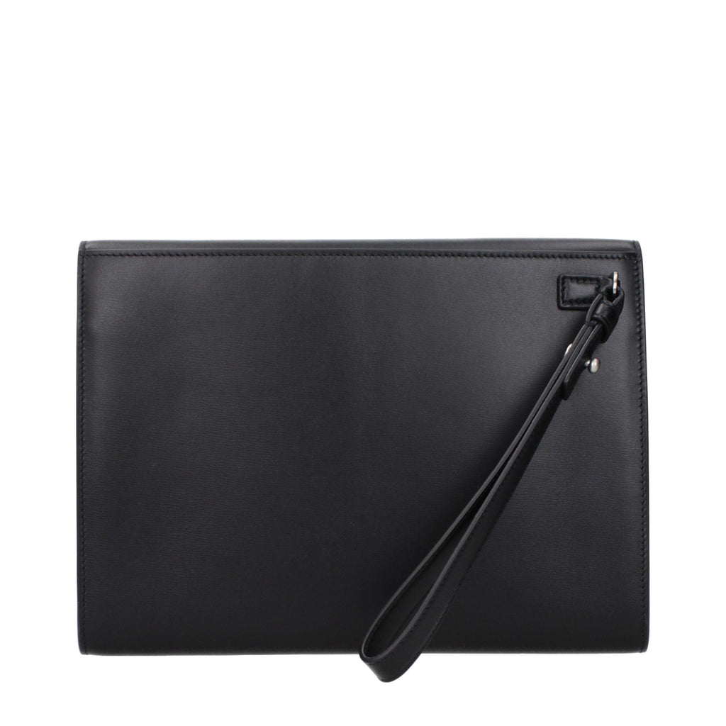 Ferragamo Schwarze Leder-Clutch
