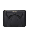Comme Des Garçons Schwarze Leder-Clutch