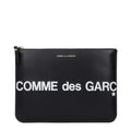 Comme Des Garçons Schwarze Leder-Clutch