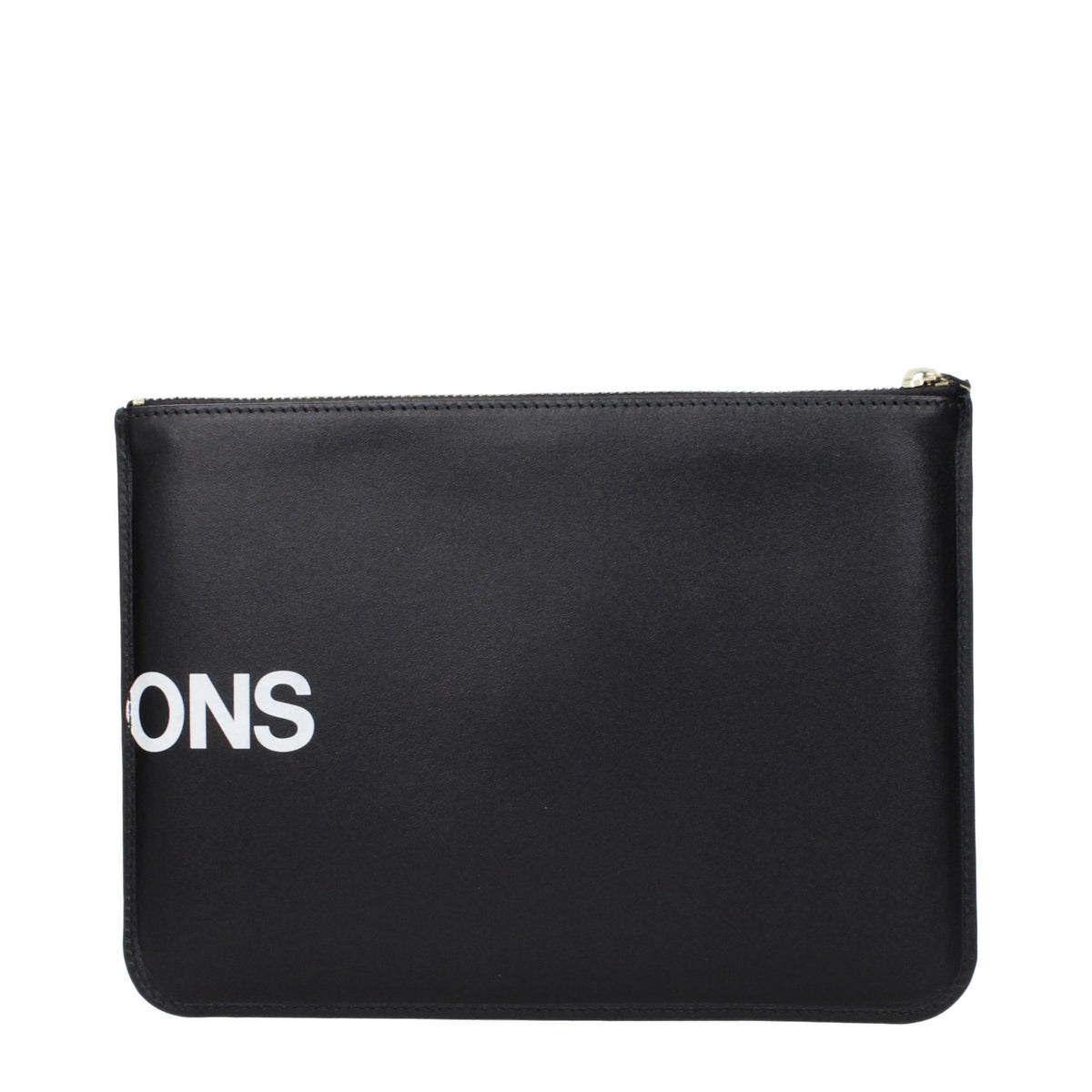 Comme Des Garçons Schwarze Leder-Clutch