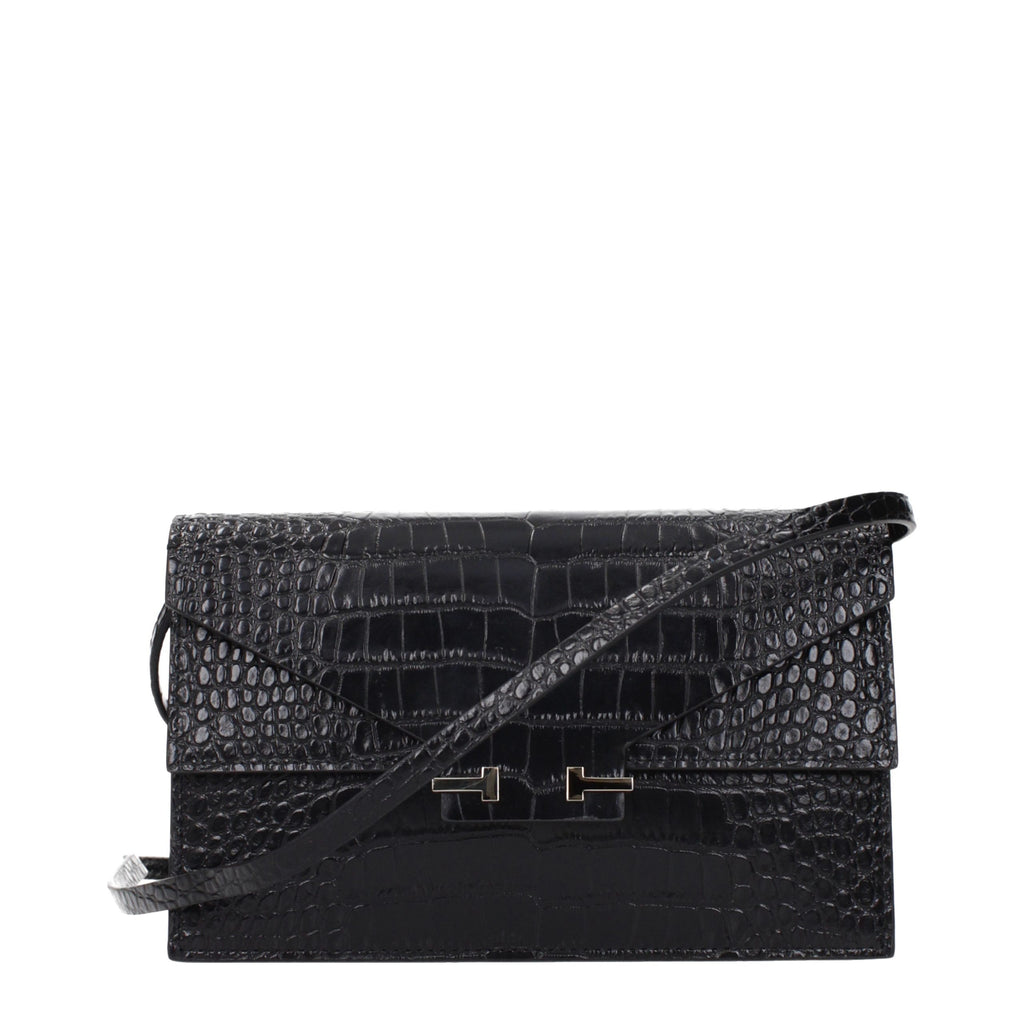 Tom Ford Schwarze Leder-Clutch