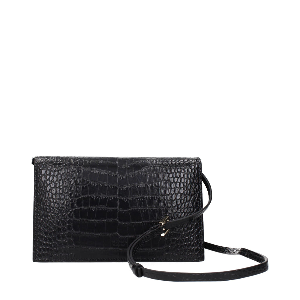 Tom Ford Schwarze Leder-Clutch
