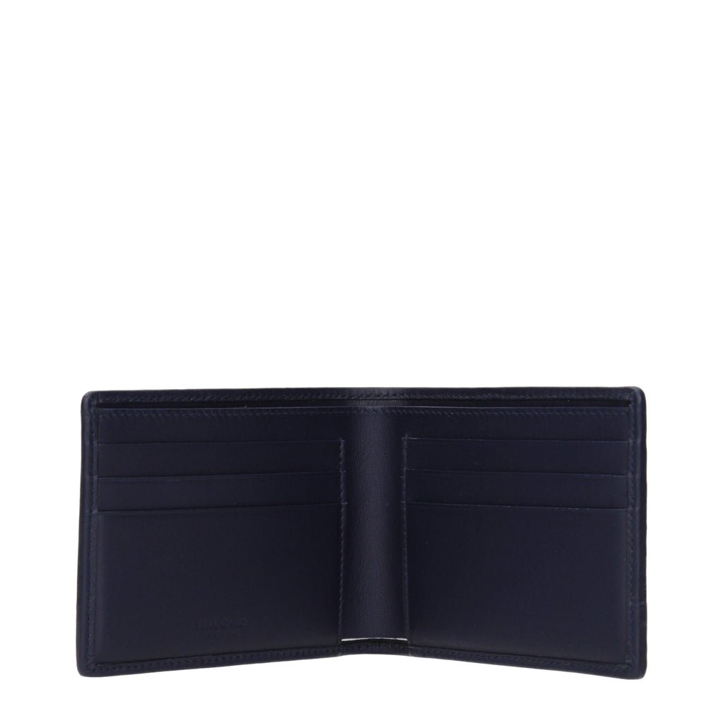 Ferragamo Blaue Leder Geldbörse