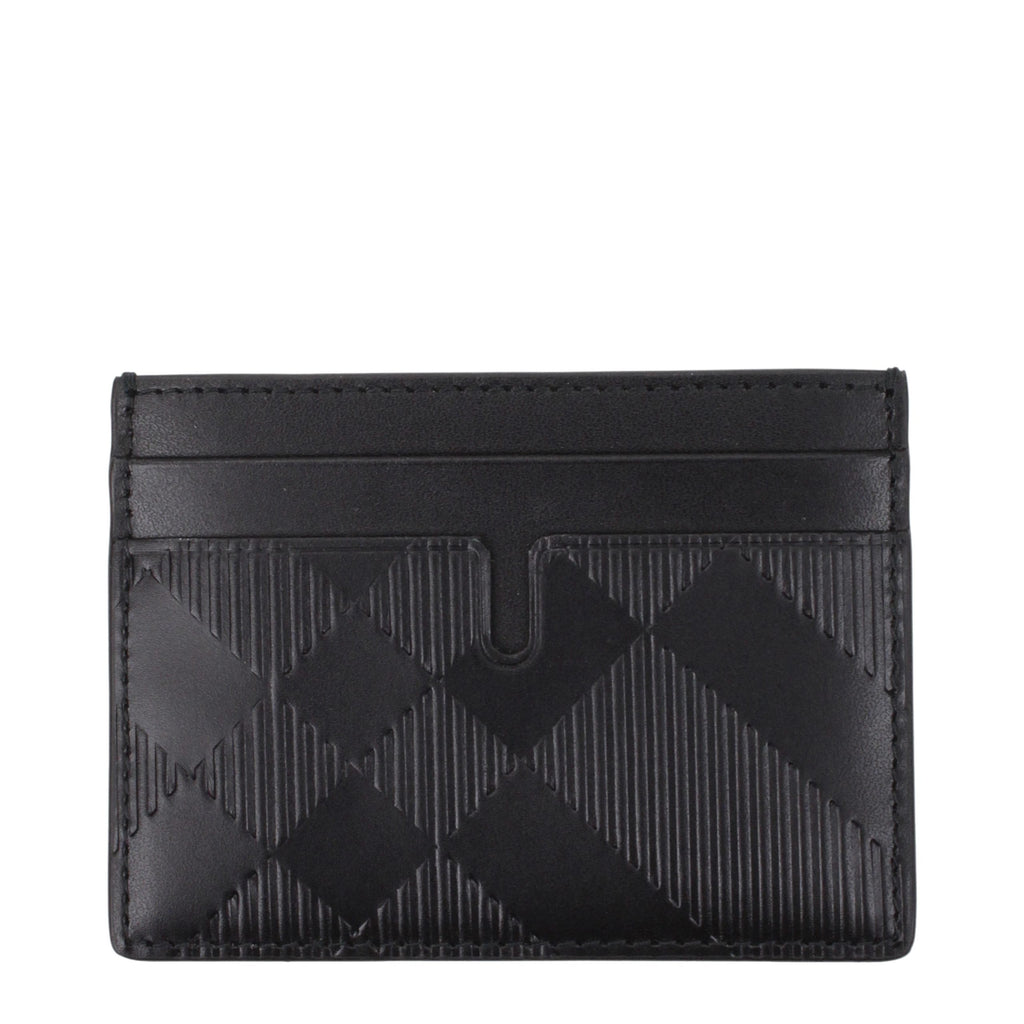 Burberry Schwarzer Kartenhalter aus Leder