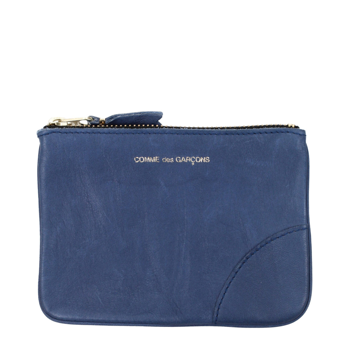 Comme Des Garçons Blaue Leder Geldbörse