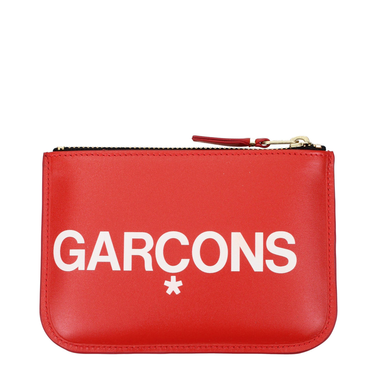 Comme Des Garçons Roter Leder-Kartenhalter