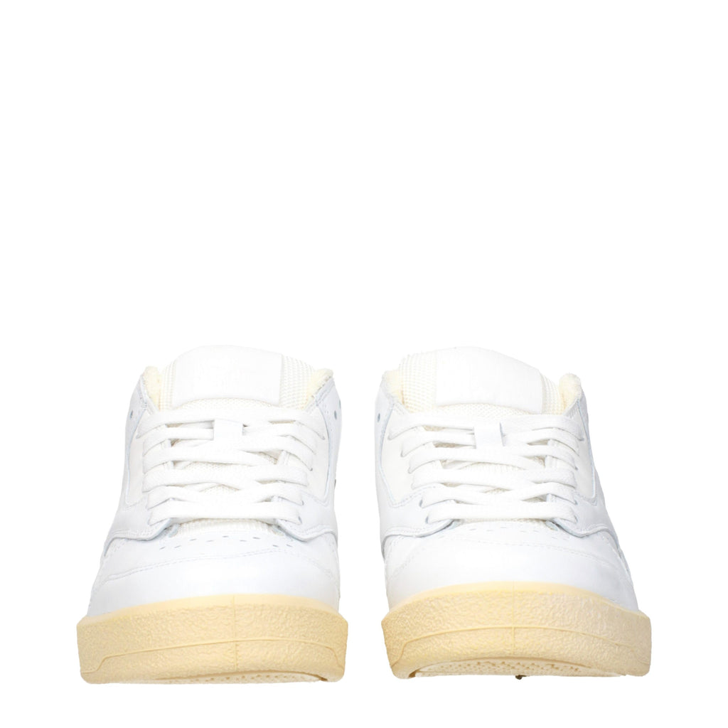 Jil Sander Weiße Low-Top-Sneaker aus Leder