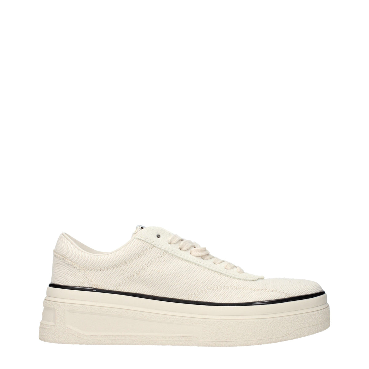 Jil Sander Beige Stoff Plateau-Sneaker