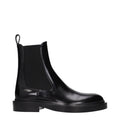 Jil Sander Schwarze Leder-Stiefeletten