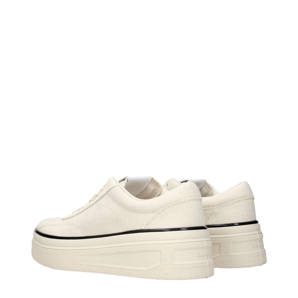 Jil Sander Beige Stoff Plateau-Sneaker