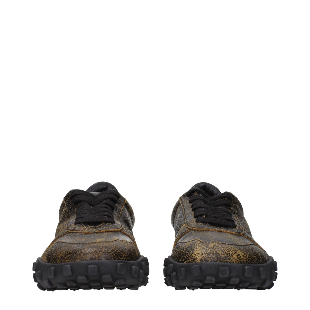 Jil Sander Schwarze Leder-Sneakers