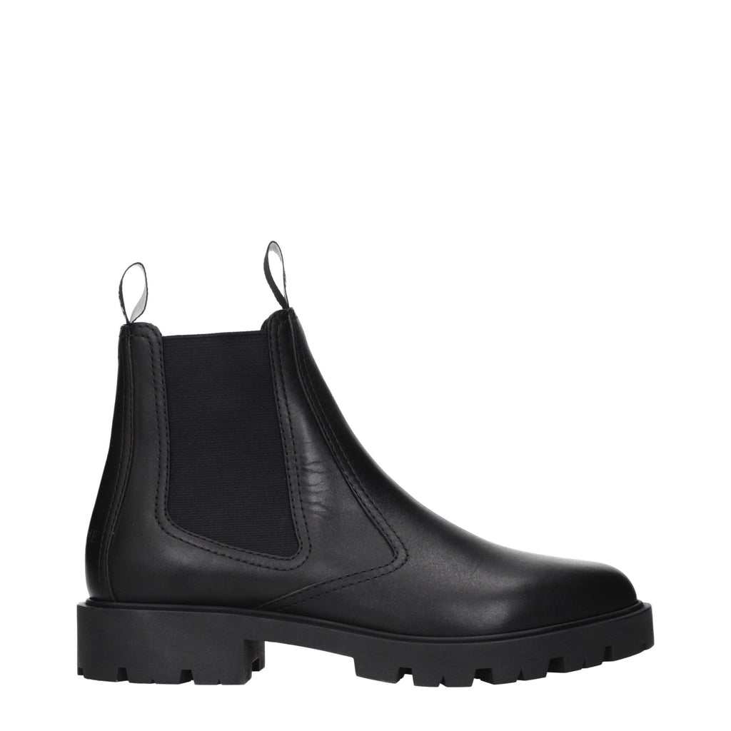 Celine Schwarze Leder-Stiefeletten