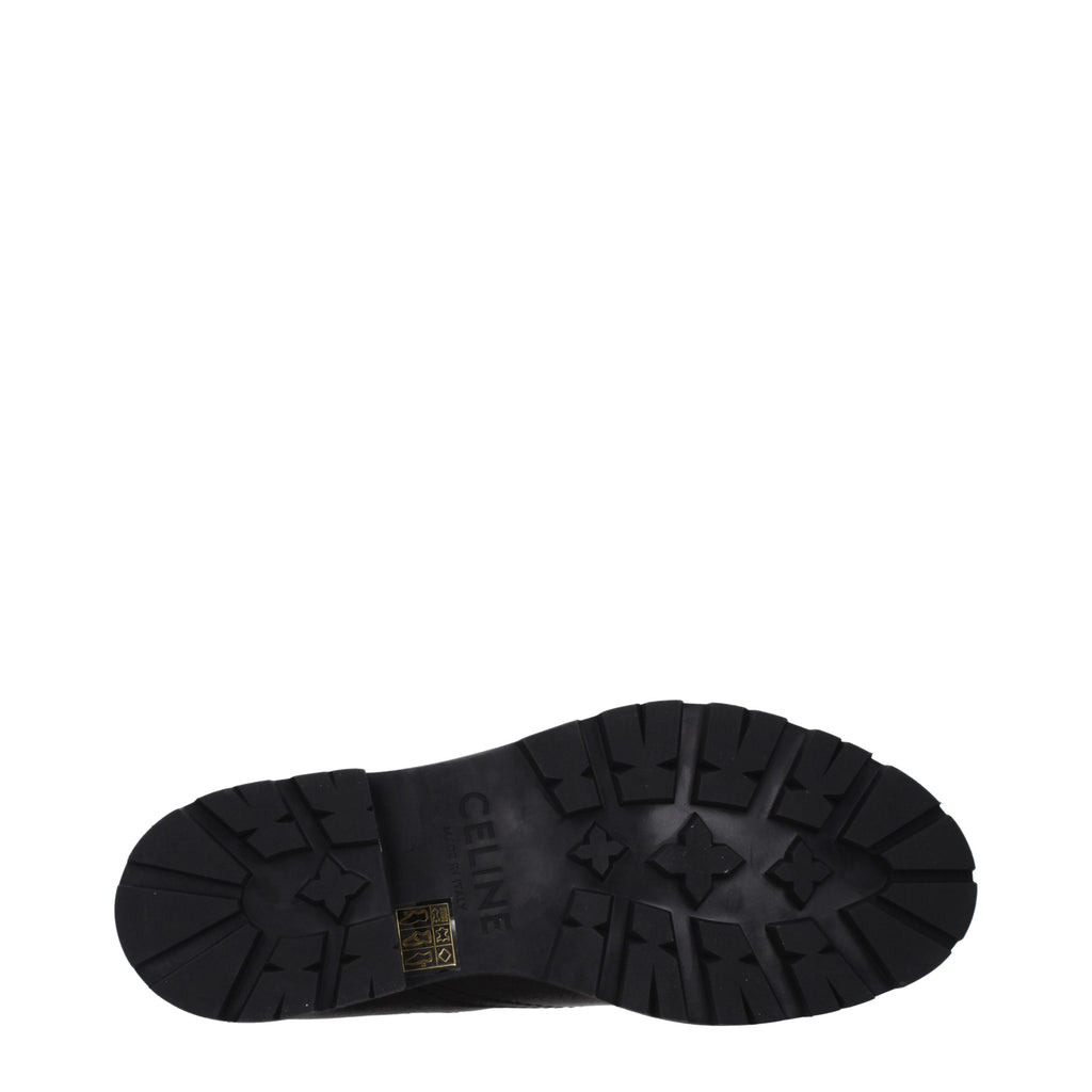 Celine Schwarze Leder-Stiefeletten