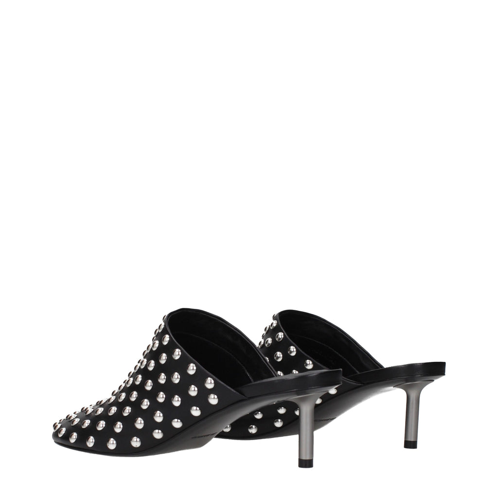 Jil Sander Schwarze Mules aus Leder