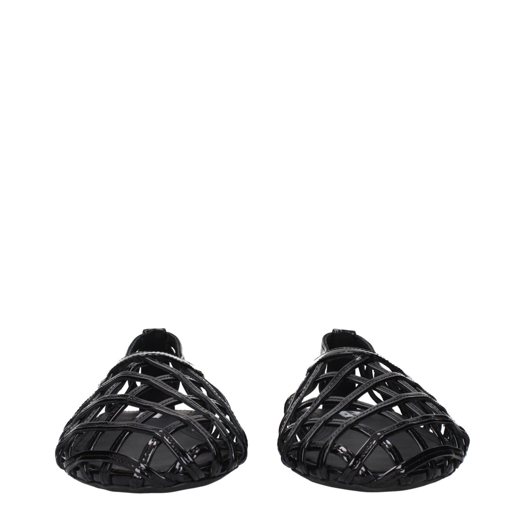 Alaïa Schwarze Ballerinas aus Leder