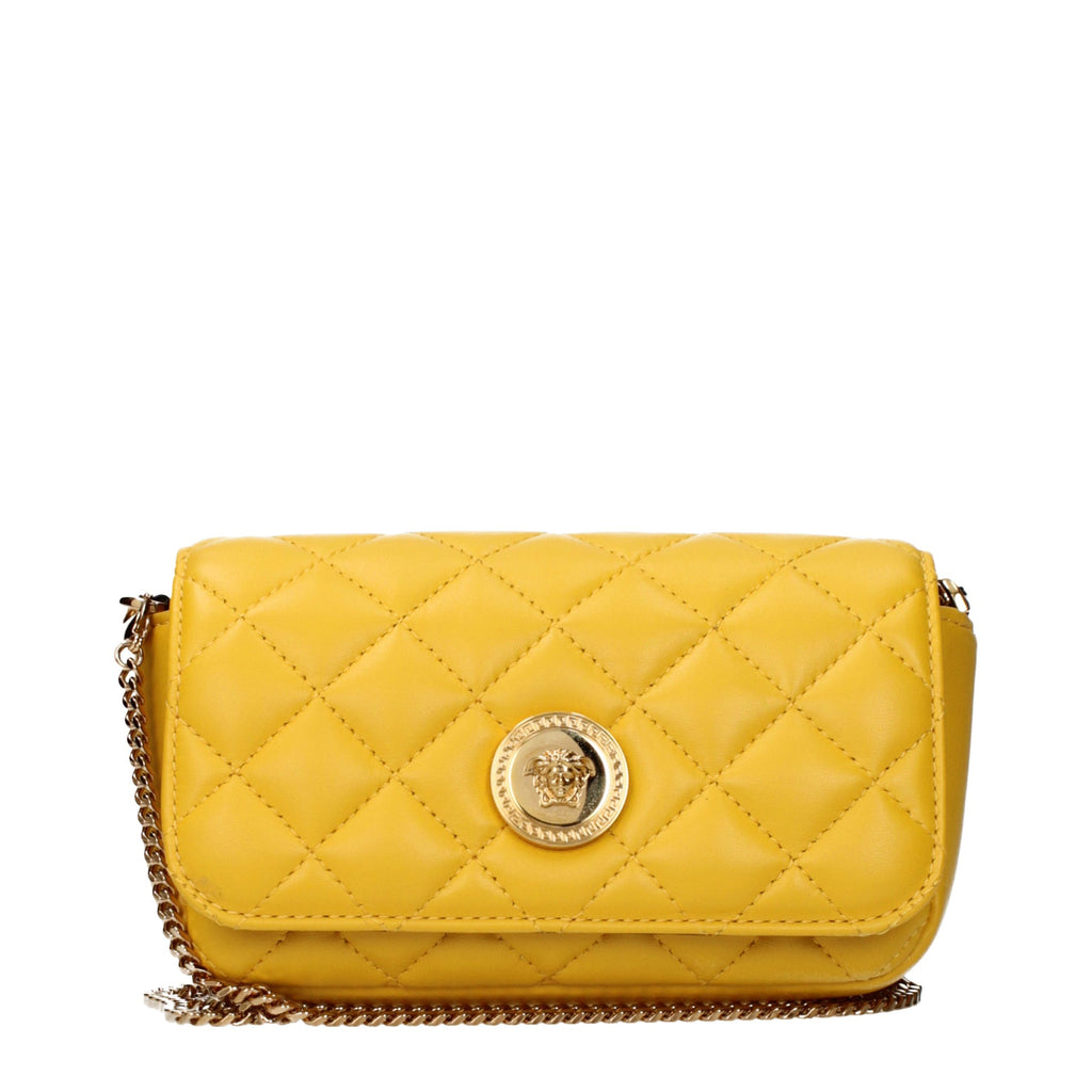 Versace Gelbe Leder Umhängetasche