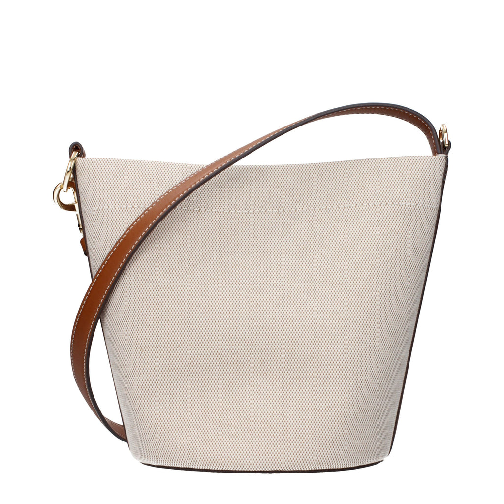 Tory Burch Beige Stoff-Umhängetasche