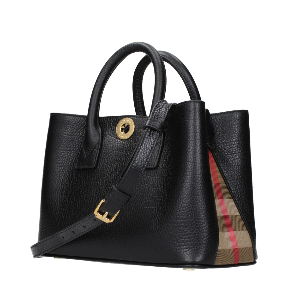 Burberry Schwarze Lederhandtasche
