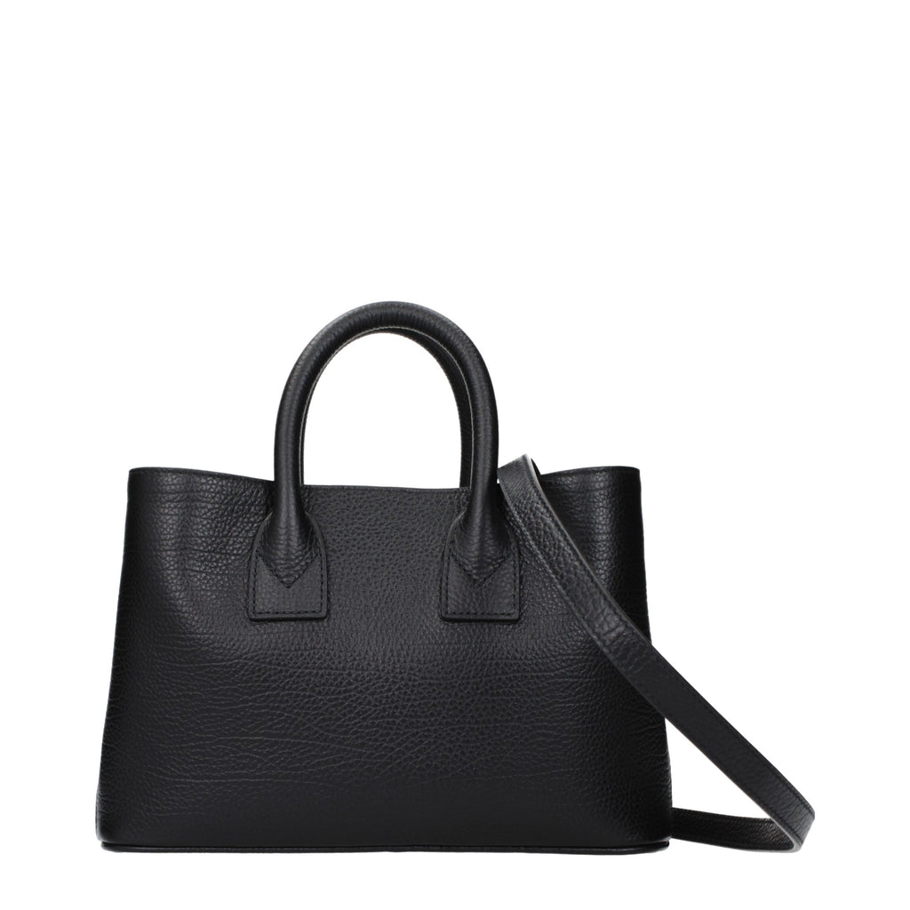Burberry Schwarze Lederhandtasche