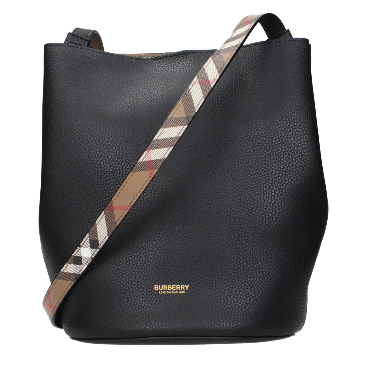 Burberry Schwarze Leder Umhängetasche