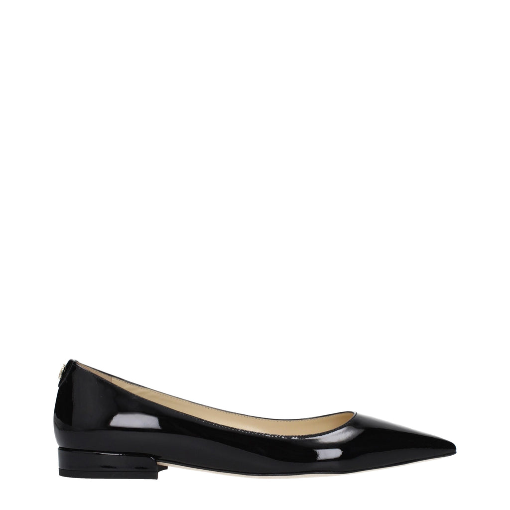 Jimmy Choo Schwarze Leder-Ballerinas