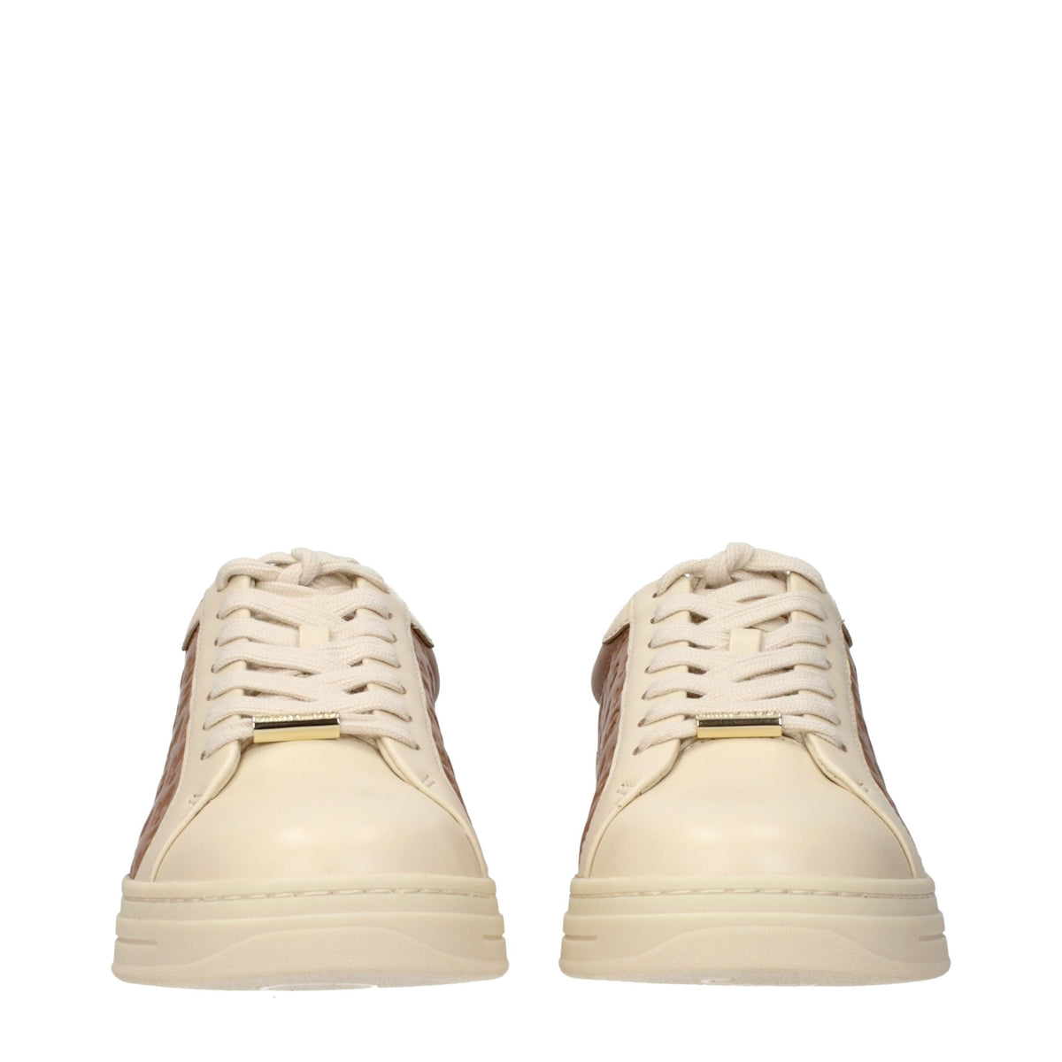 Jimmy Choo Beige Leather Low Top Sneakers