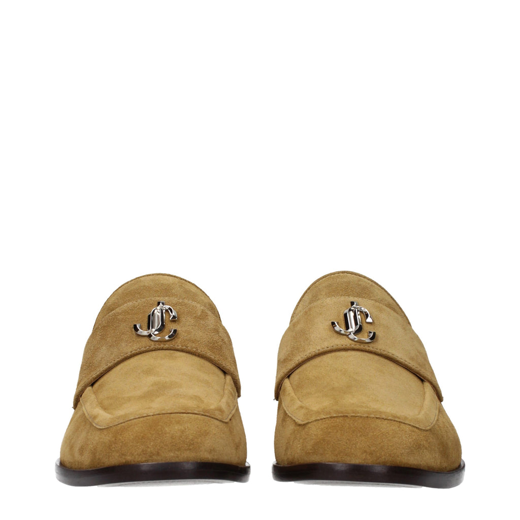 Jimmy Choo Braune Loafer aus Leder zum Hineinschlüpfen