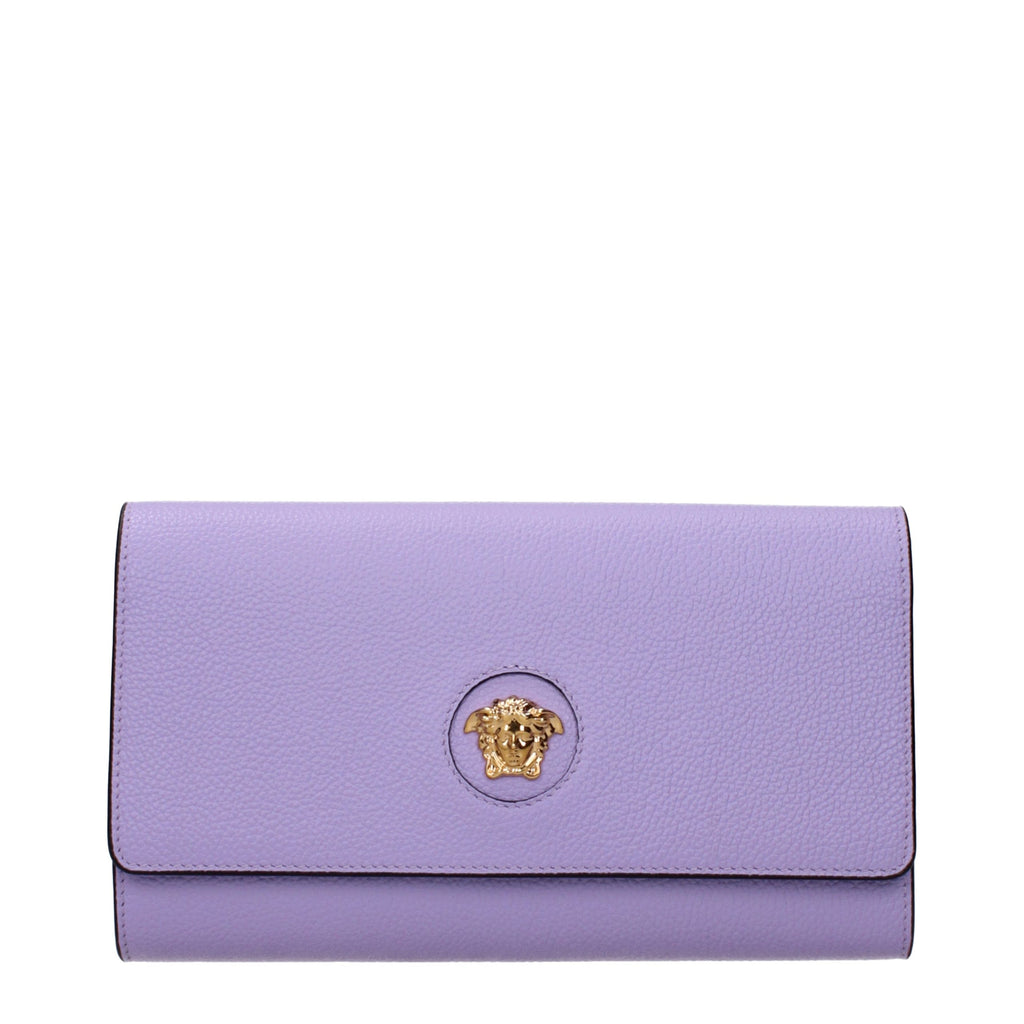 Versace Violette Leder-Clutch