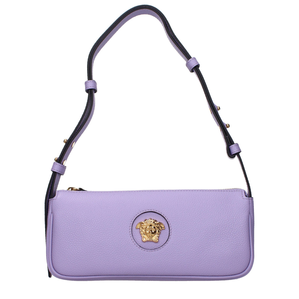 Versace Schultertasche aus violettem Leder