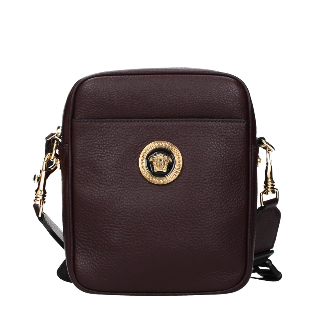 Versace Lila Leder Crossbody Tasche