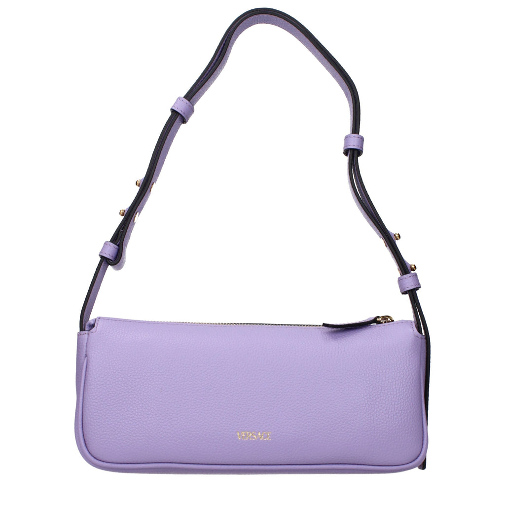 Versace Schultertasche aus violettem Leder