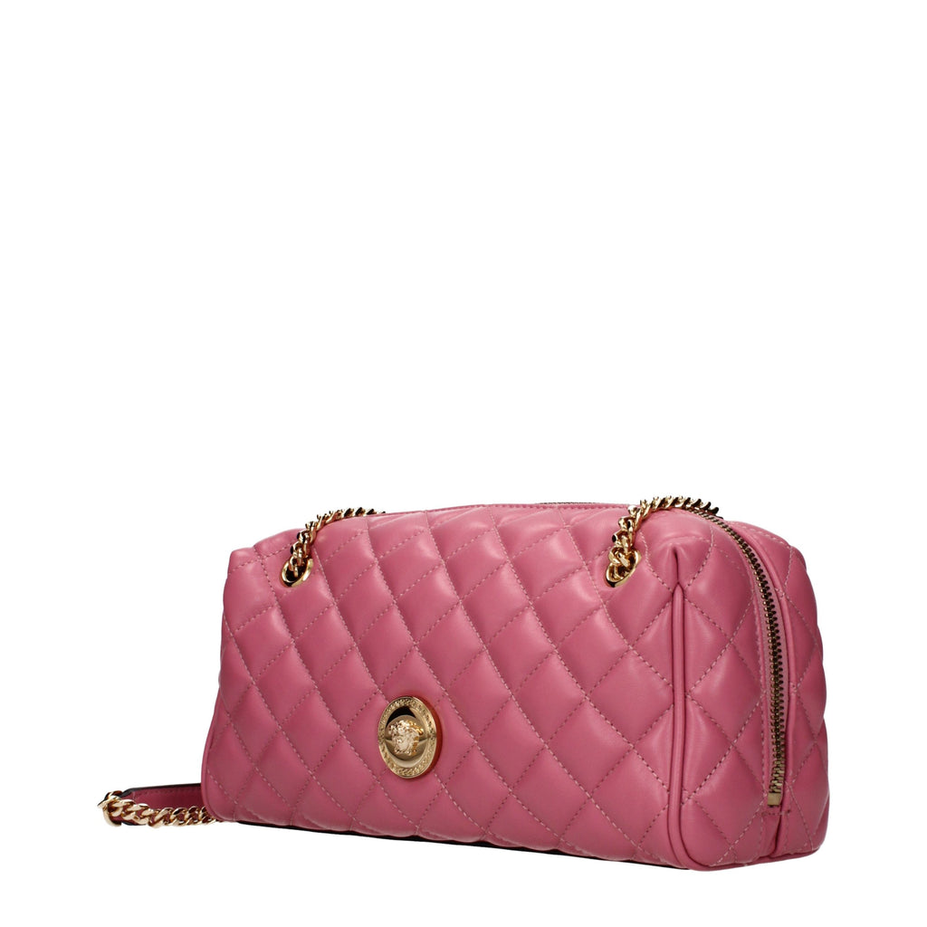 Versace Schultertasche aus pinkfarbenem Leder