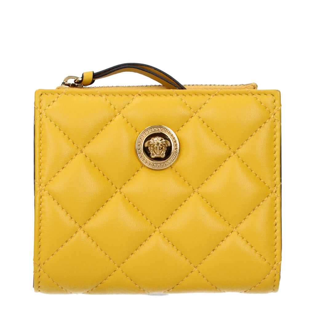Versace Geldbörse aus gelbem Leder