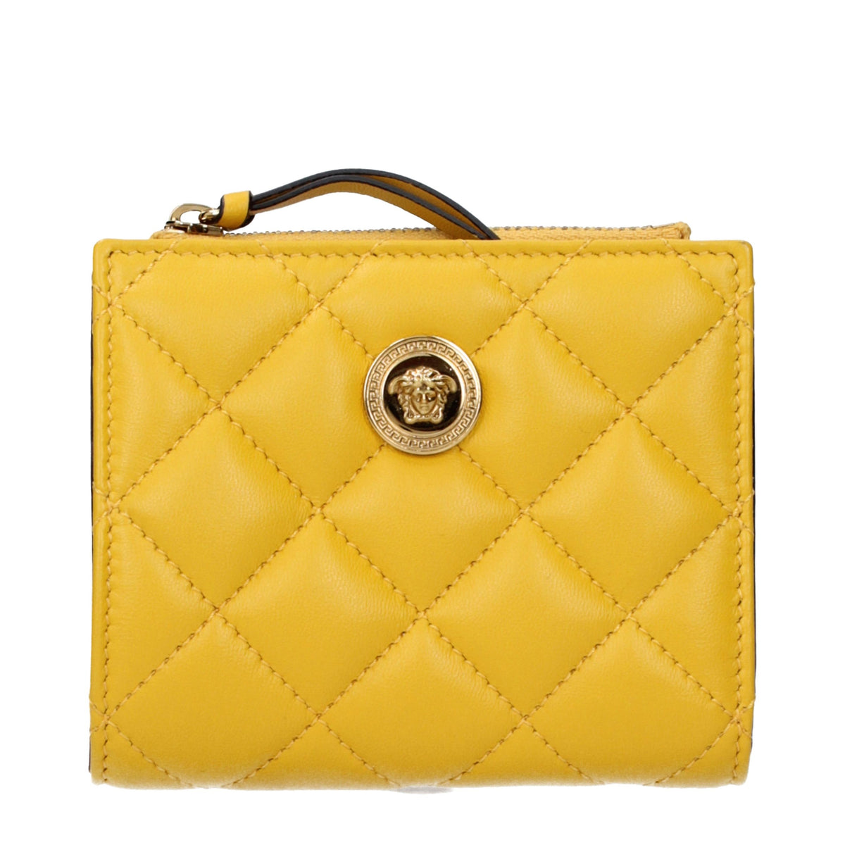 Versace Geldbörse aus gelbem Leder